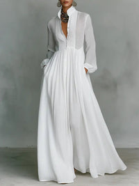 Claire | Flowing Button-Front Maxi Dress