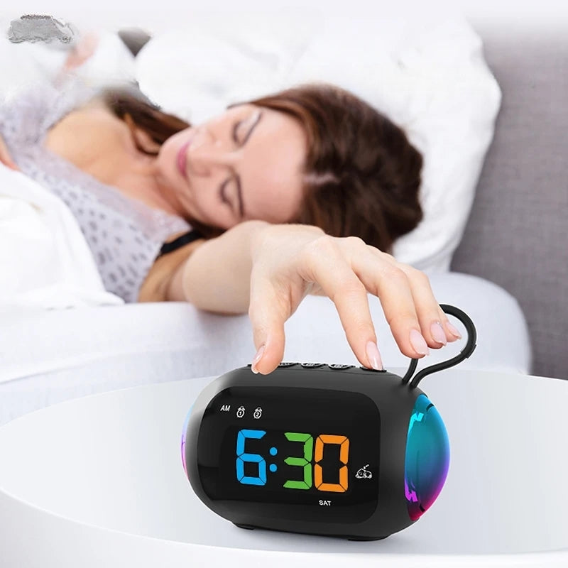 Mini Radio Réveil Lumineux LED