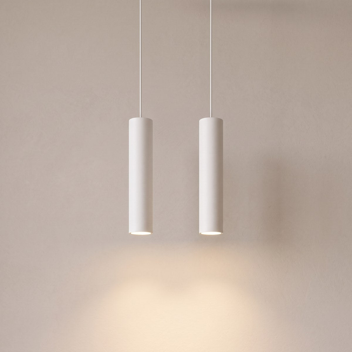Suspension 2 tubes en métal sur barre, 2 coloris