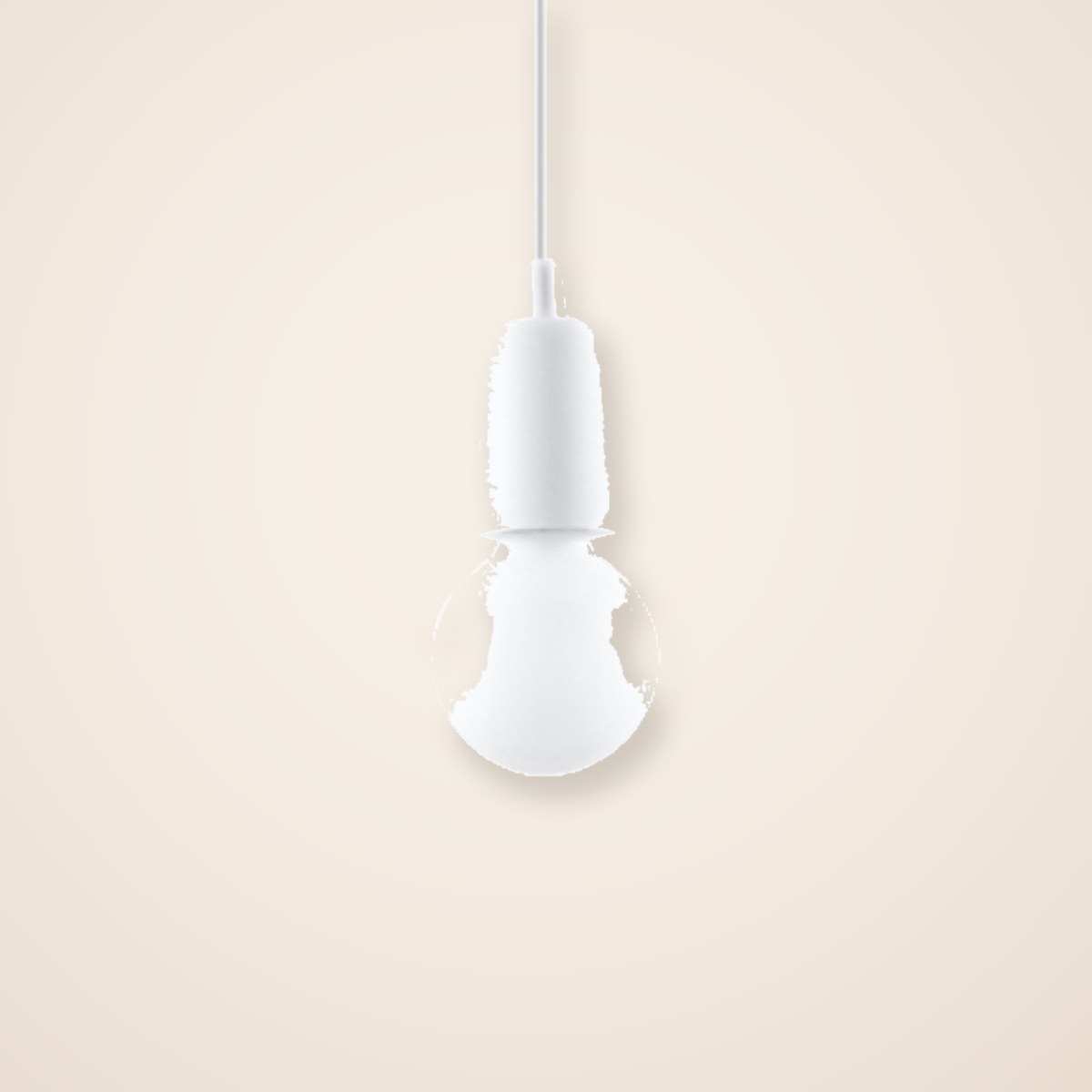 Suspension 1 ampoule à douille colorée, 6 coloris