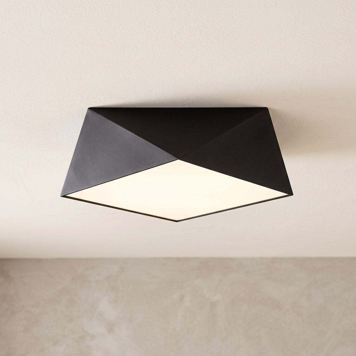Plafonnier hexagonal à facettes de 35 cm, 3 coloris