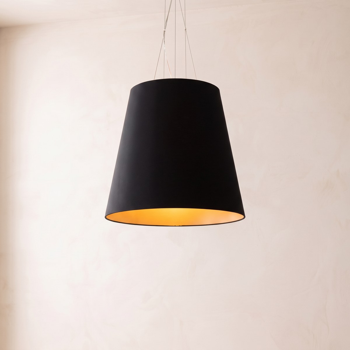 Suspension abat-jour conique en tissu de 50 cm, 2 coloris