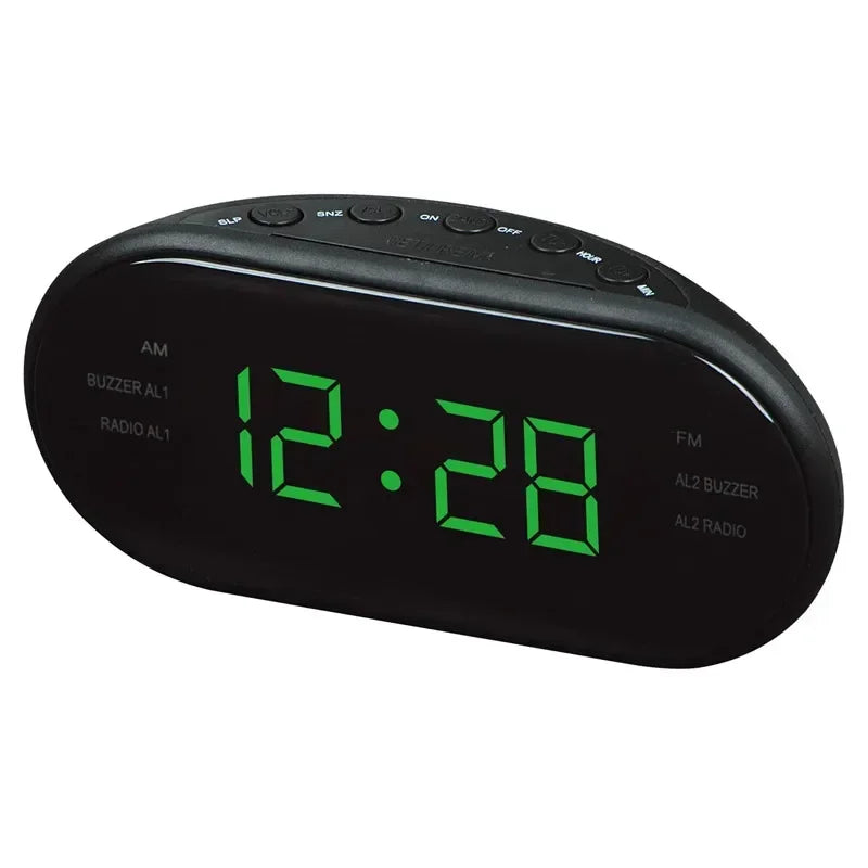 Radio Réveil Ado Classique – Grand Affichage LED, Double Alarme