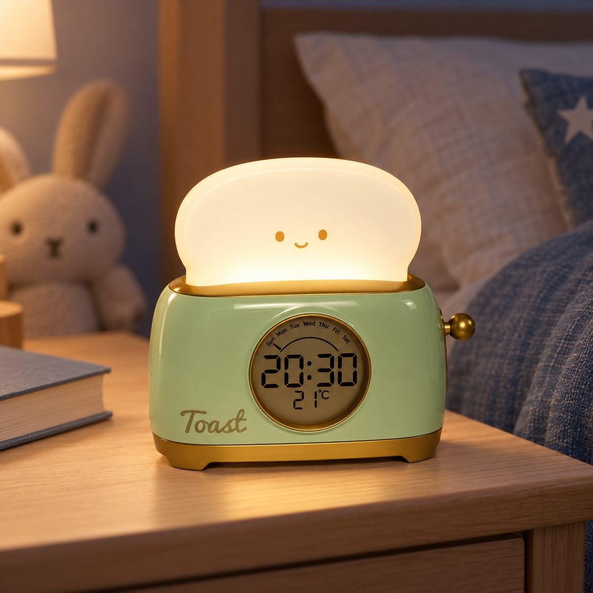 Réveil Enfant 10 ans – Toast LED avec Veilleuse Douce et Affichage Digital