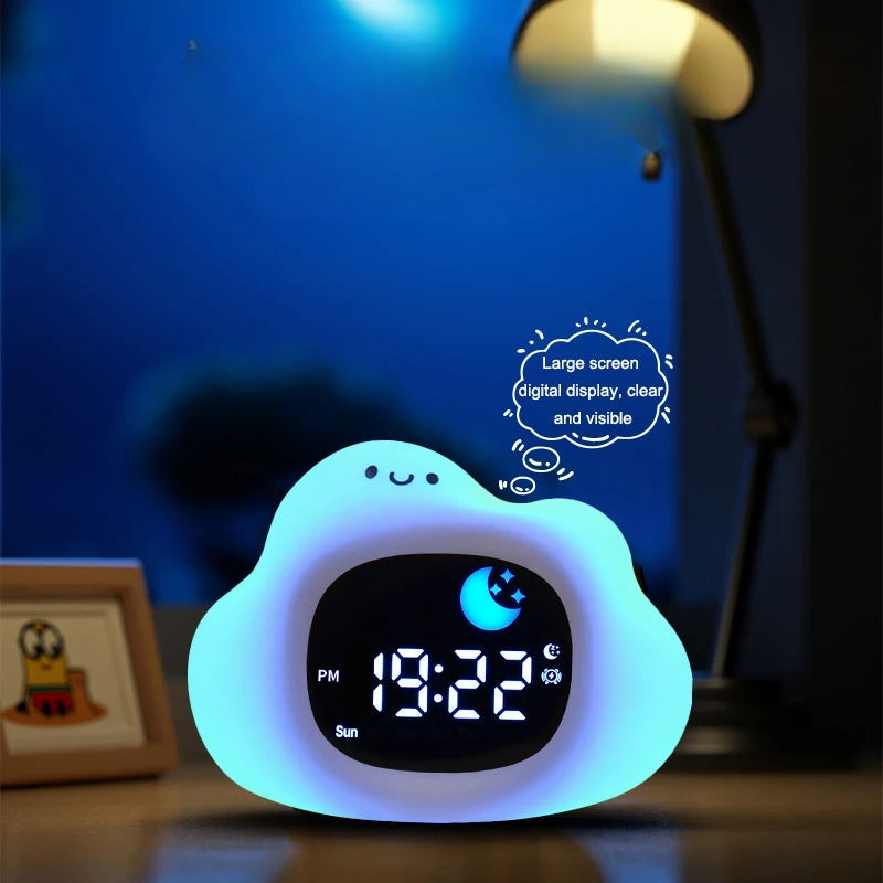 Réveil Enfant Animaux Mignons avec Veilleuse Lumineuse et Affichage Digital
