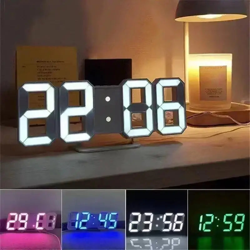 Réveil LED Numérique 3D
