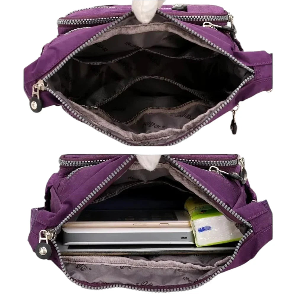 Sac bandoulière en nylon femme, léger, robuste et ultra-pratique