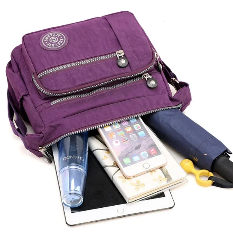 Sac bandoulière en nylon femme, léger, robuste et ultra-pratique