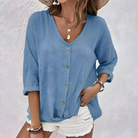 Giana | Casual Relaxed Button-Up Blouse
