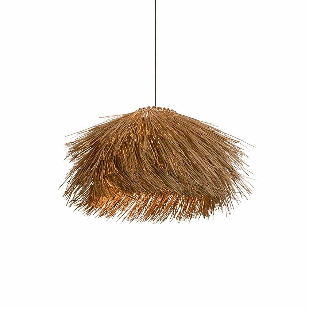 Suspension paille de style vintage pour salon
