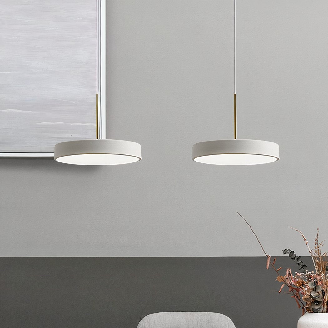 Suspension salon LED style nordique en forme de disque