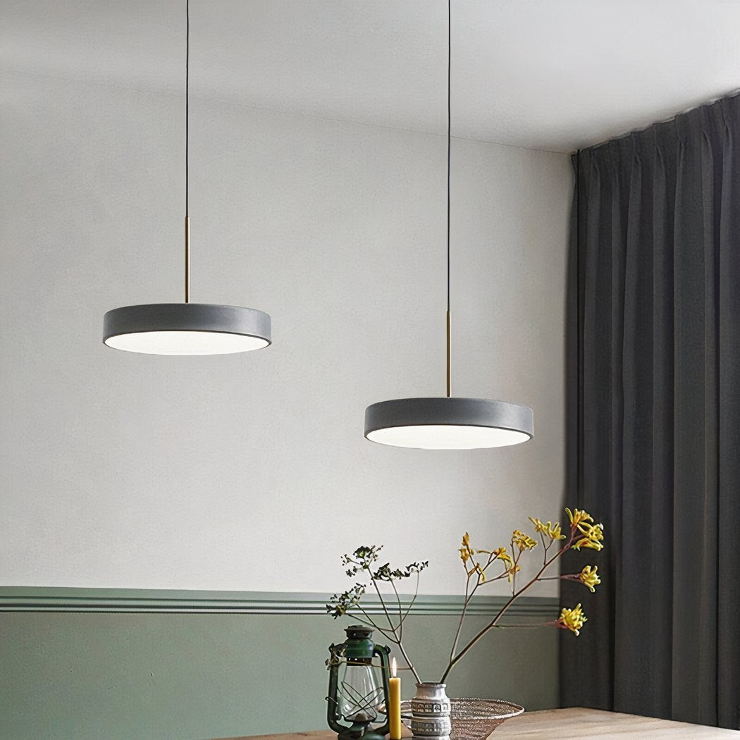 Suspension salon LED style nordique en forme de disque