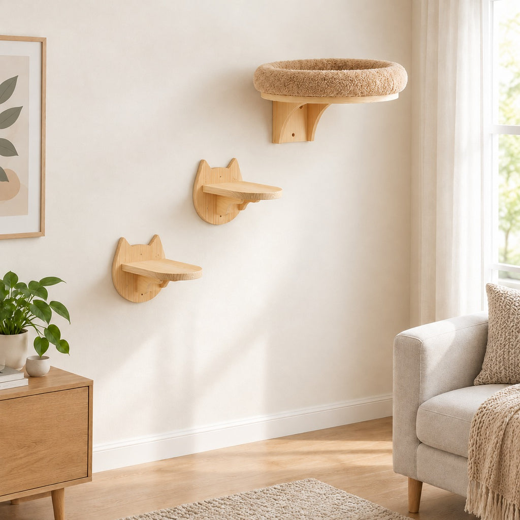 Set 3: wall bed with two cat-ear platforms
