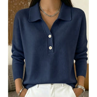 Eliza | Refined Collared Button Pullover